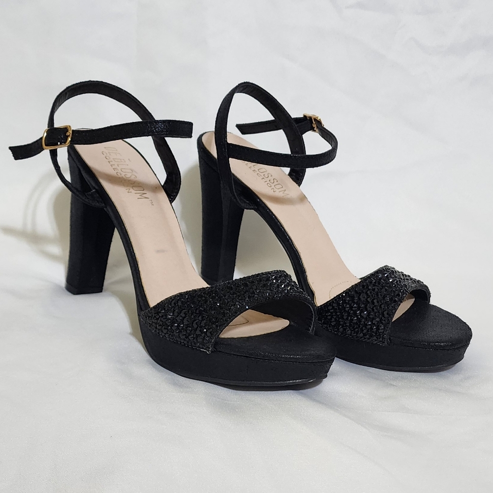 Elegant Black High Heel Sandals